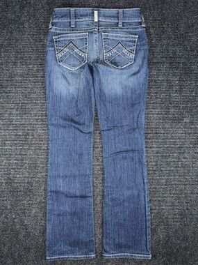 Ariat 26 x 33.5 REAL Mid Rise Stretch Original Boot Cut Blue Jeans 10011683 EUC